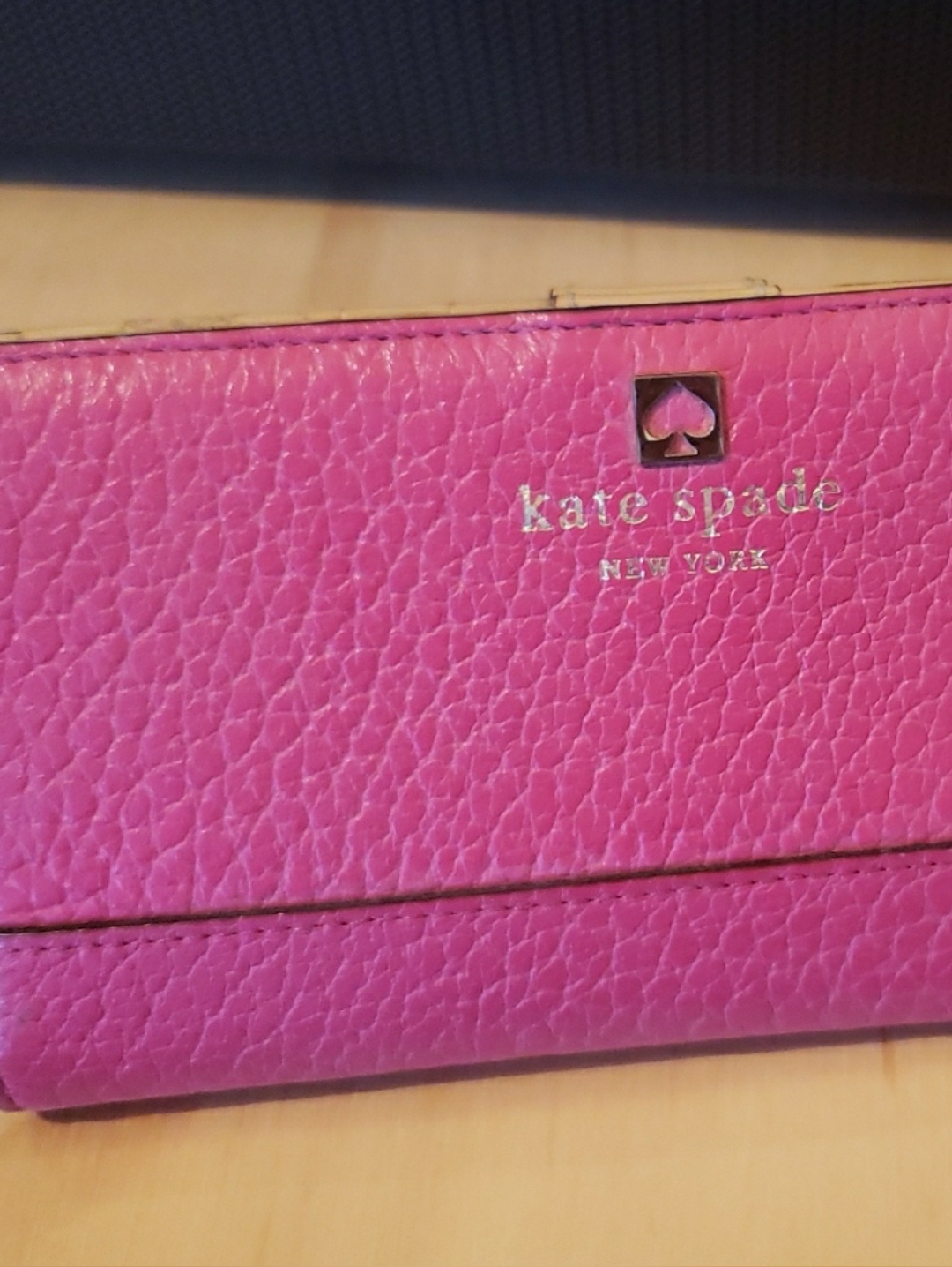 Kate Spade Hot Pink Pebbled Leather Wallet